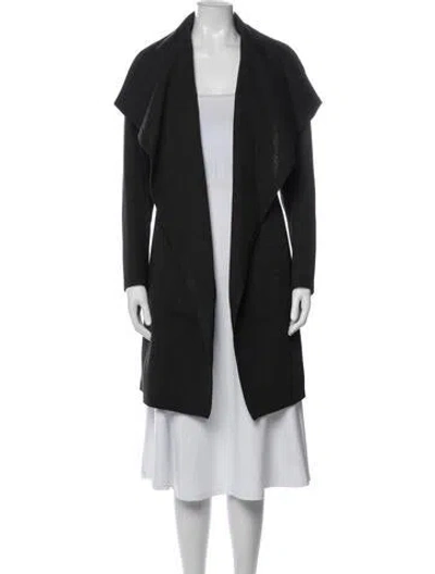 Pre-owned Donna Karan Wool Coat In Blue