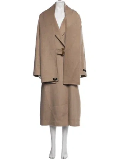 Pre-owned Donna Karan Wool Coat In Brown