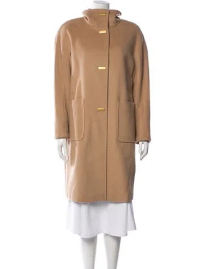 Pre-owned Donna Karan Wool Coat In Brown