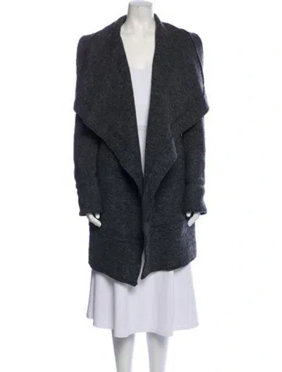 Pre-owned Donna Karan Wool Coat In Gray