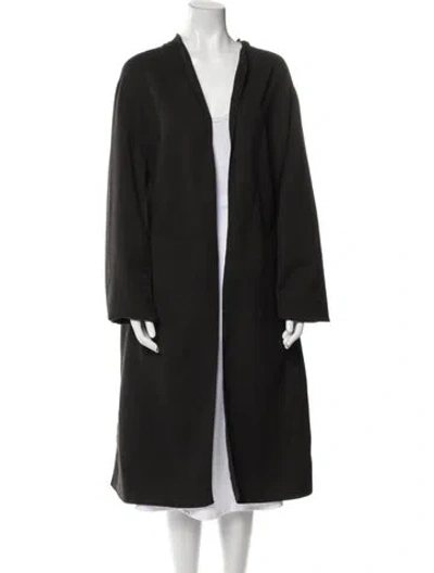Pre-owned Donna Karan Wool Coat In Gray