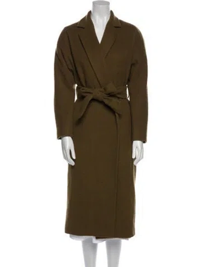 Pre-owned Donna Karan Wool Coat In Green