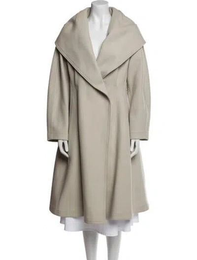 Pre-owned Donna Karan Wool Coat In Neutral
