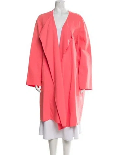 Pre-owned Donna Karan Wool Coat In Pink