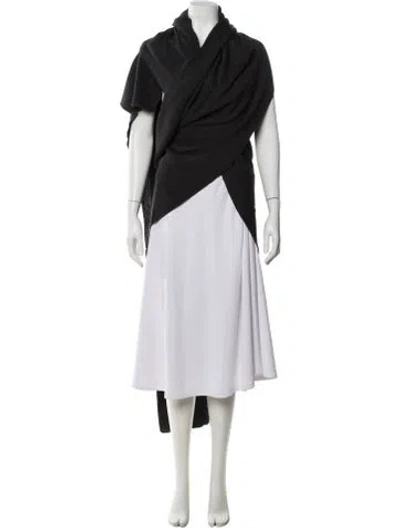 Pre-owned Donna Karan Wool Cowl Neck Sweater In Gray