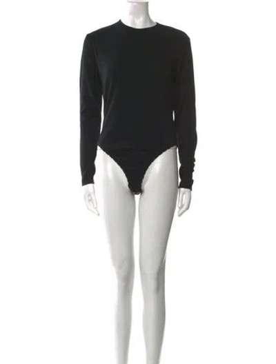 Pre-owned Donna Karan Wool Crew Neck Bodysuit In Multi