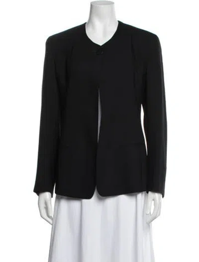 Pre-owned Donna Karan Wool Evening Jacket In Black