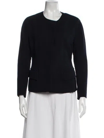 Pre-owned Donna Karan Wool Evening Jacket In Blue