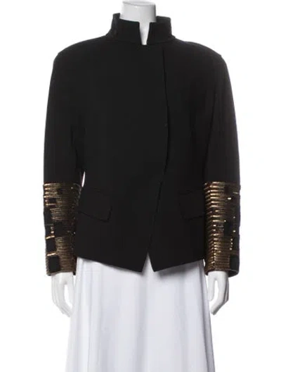 Pre-owned Donna Karan Wool Jacket In Black
