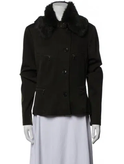Pre-owned Donna Karan Wool Jacket In Green