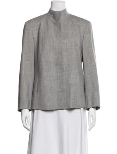 Pre-owned Donna Karan Wool Jacket In Grey