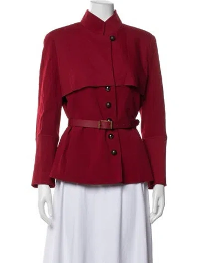 Pre-owned Donna Karan Wool Jacket In Red