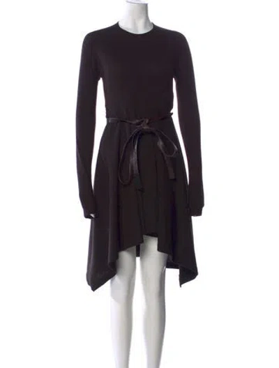 Pre-owned Donna Karan Wool Knee-length Dress In Black