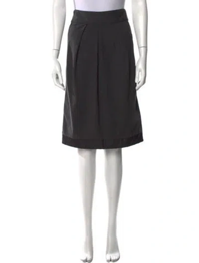 Pre-owned Donna Karan Wool Knee-length Skirt In Black