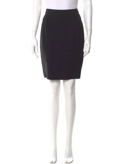 Pre-owned Donna Karan Wool Knee-length Skirt In Black