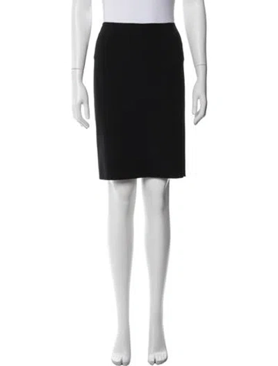 Pre-owned Donna Karan Wool Knee-length Skirt In Black