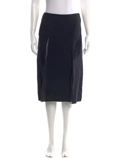 Pre-owned Donna Karan Wool Knee-length Skirt In Blue