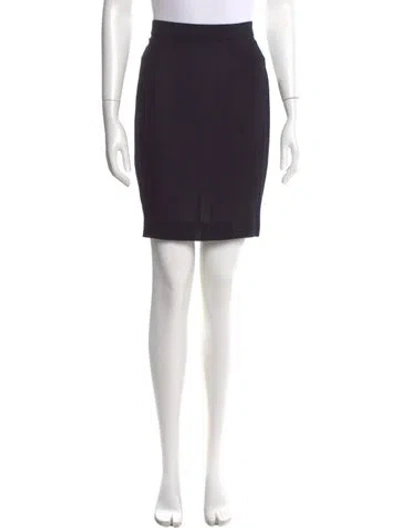 Pre-owned Donna Karan Wool Knee-length Skirt In Blue