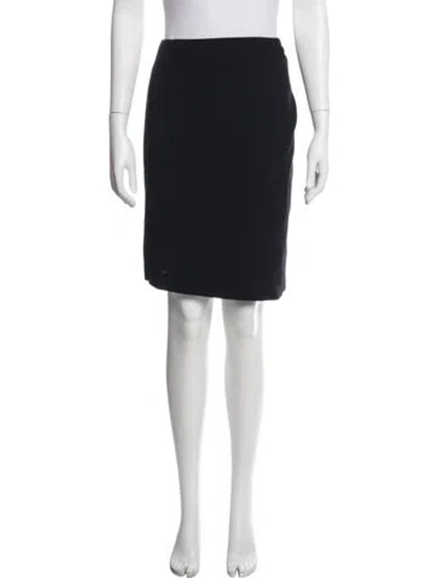 Pre-owned Donna Karan Wool Knee-length Skirt In Blue