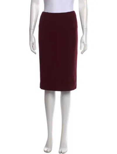 Pre-owned Donna Karan Wool Knee-length Skirt In Brown
