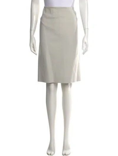 Pre-owned Donna Karan Wool Knee-length Skirt In Gray