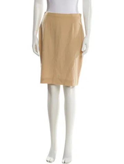 Pre-owned Donna Karan Wool Knee-length Skirt In Neutral