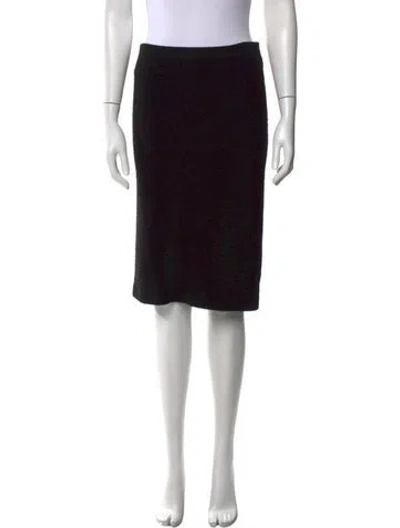 Pre-owned Donna Karan Wool Knee-length Skirt In Purple