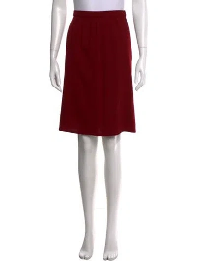 Pre-owned Donna Karan Wool Knee-length Skirt In Red