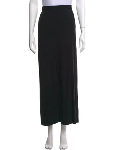 Pre-owned Donna Karan Wool Long Skirt In Black