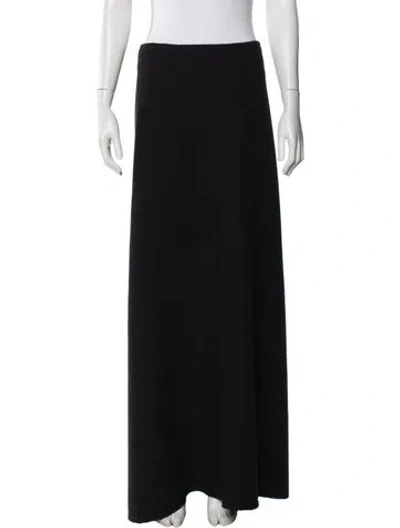 Pre-owned Donna Karan Wool Long Skirt In Black