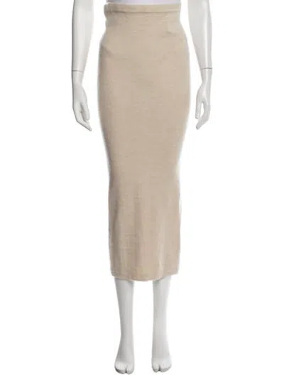 Pre-owned Donna Karan Wool Long Skirt In Neutrals