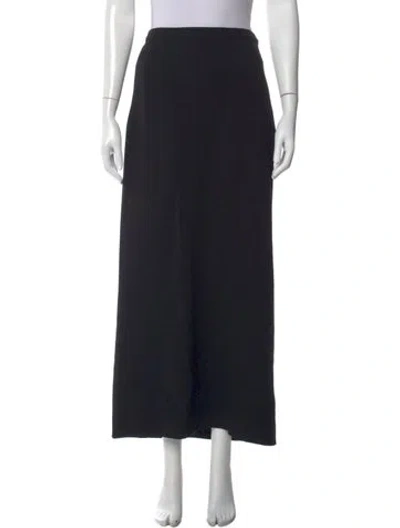 Pre-owned Donna Karan Wool Midi Length Skirt In Black