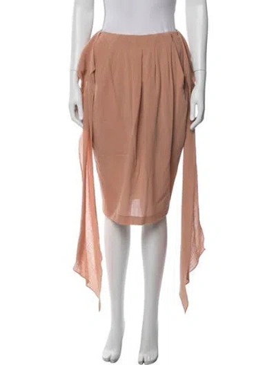 Pre-owned Donna Karan Wool Midi Length Skirt In Neutral