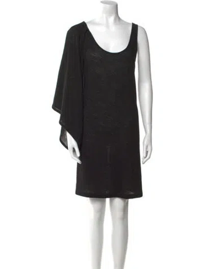 Pre-owned Donna Karan Wool Mini Dress In Blue