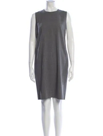 Pre-owned Donna Karan Wool Mini Dress In Green