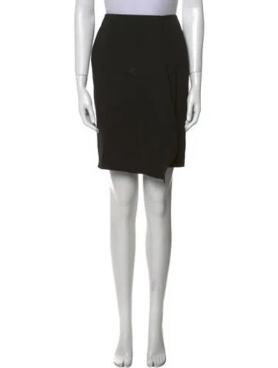 Pre-owned Donna Karan Wool Mini Skirt In Black