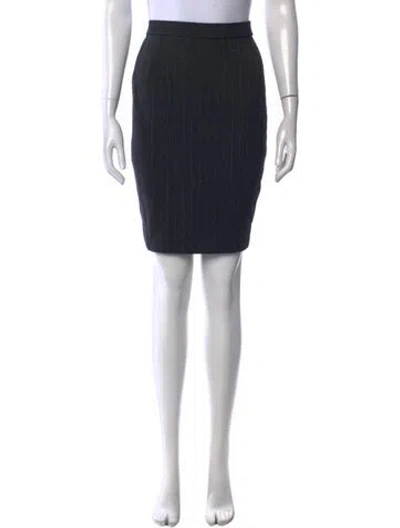 Pre-owned Donna Karan Wool Mini Skirt In Black