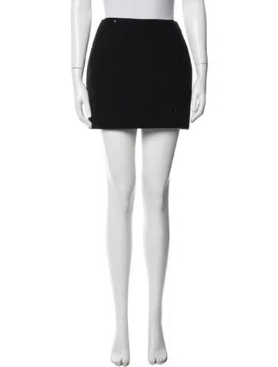 Pre-owned Donna Karan Wool Mini Skirt In Blue