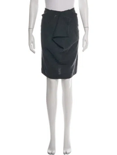 Pre-owned Donna Karan Wool Mini Skirt In Blue