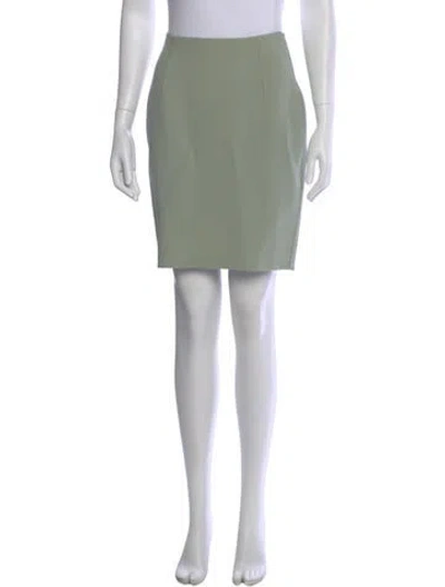 Pre-owned Donna Karan Wool Mini Skirt In Green