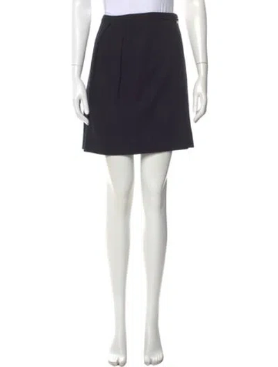 Pre-owned Donna Karan Wool Mini Skirt In Grey