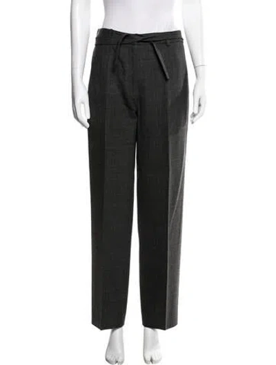 Pre-owned Donna Karan Wool Pants In Gray