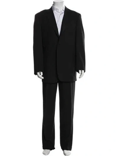 Pre-owned Donna Karan Wool Pantsuit In Black