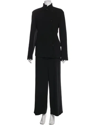 Pre-owned Donna Karan Wool Pantsuit In Black