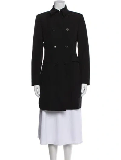 Pre-owned Donna Karan Wool Peacoat In Black