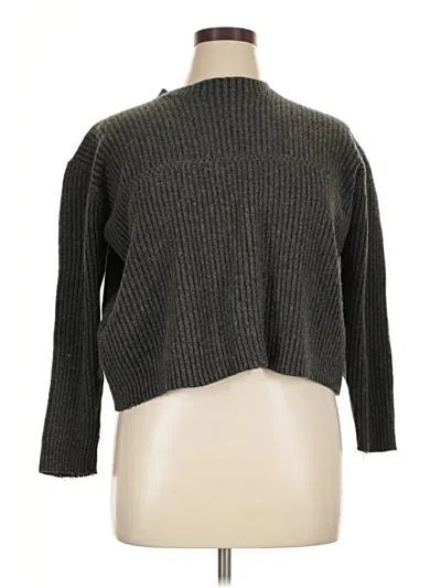 Pre-owned Donna Karan Wool Pullover Sweater In Gray