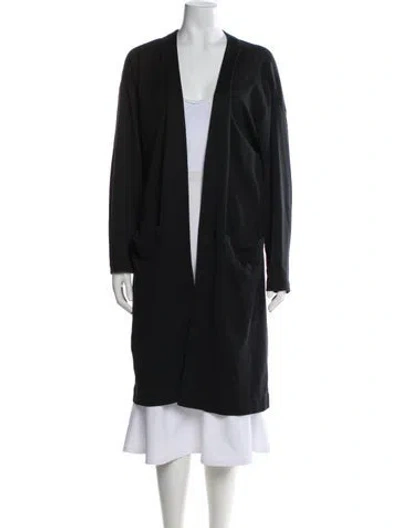 Pre-owned Donna Karan Wool Robe In Black
