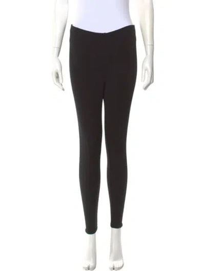 Pre-owned Donna Karan Wool Skinny Leg Pants In Black