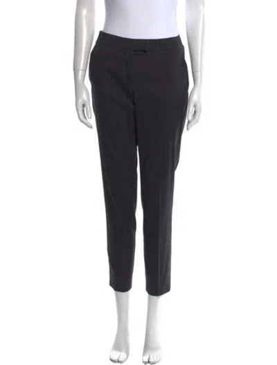 Pre-owned Donna Karan Wool Skinny Leg Pants In Black