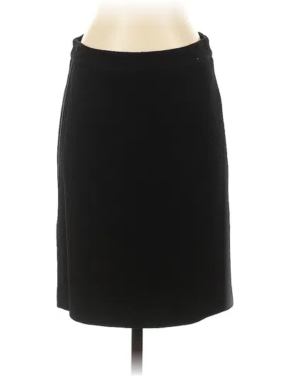 Pre-owned Donna Karan Wool Skirt In Black